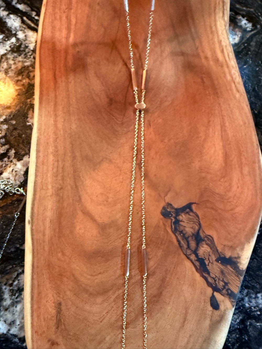 Kendra Scott Rose Gold Lariat Necklace - Picture 3 of 5
